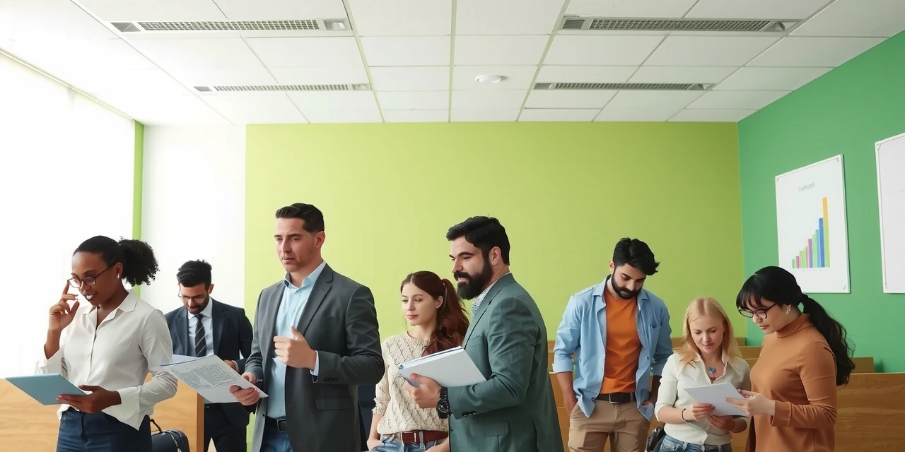 Personas resolviendo dudas y buscando información